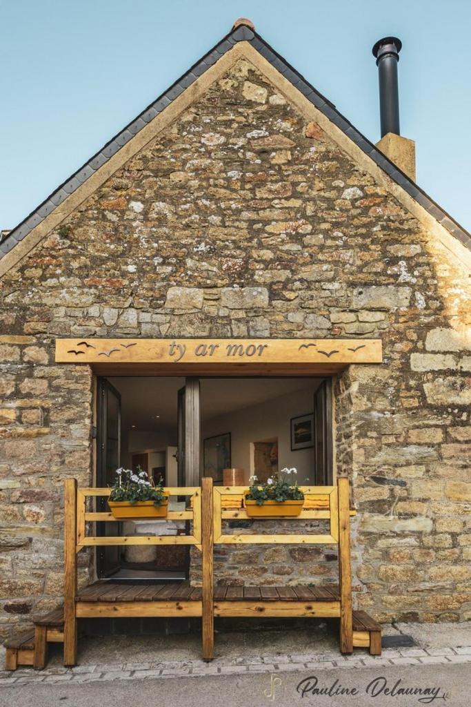 Ty Ar Mor Maison De La Mer, A 40 M De La Plage Saint-Michel-en-Greve ภายนอก รูปภาพ